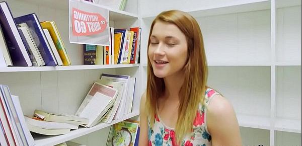  Roundass teen pov fucked in the library
